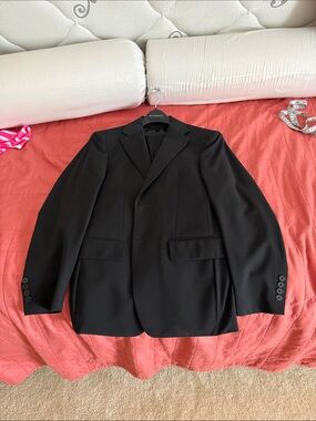 Men's Black Two-Button CK Suit